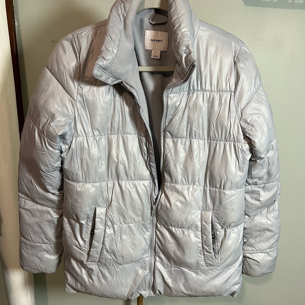 Old Navy Cozy Gray Puffer Coat